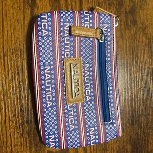 Nautica Blue and Red Striped Wallet